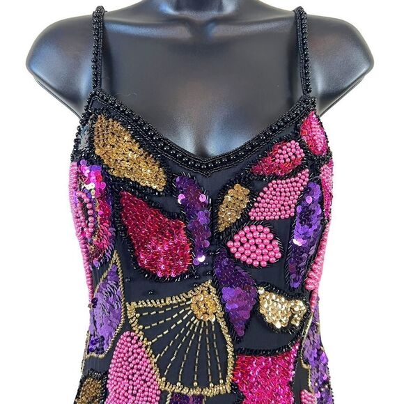 Vintage Alyce Designs Heavily Beaded Sequin Regency Gatsby Glam Dress - Picture 2 of 16